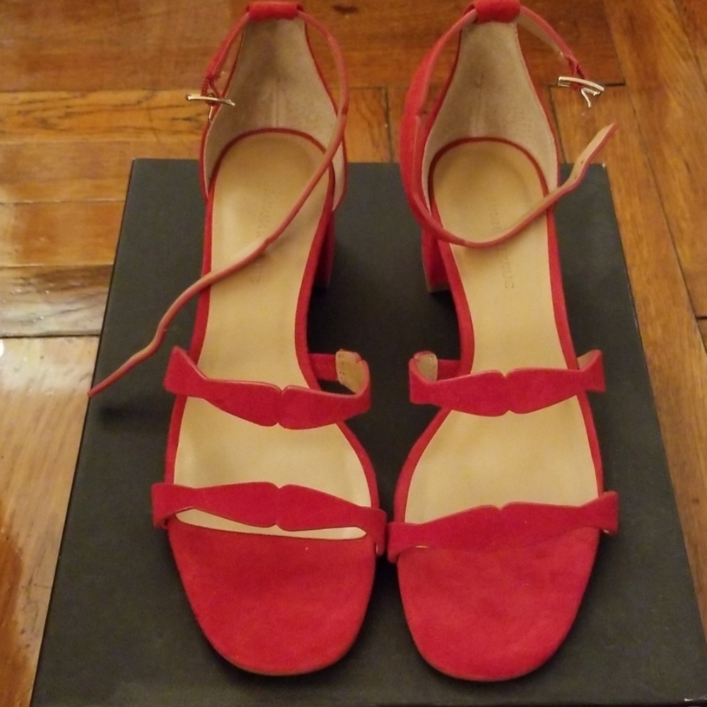 Banana republic Red ankle strap sandal, Size 8